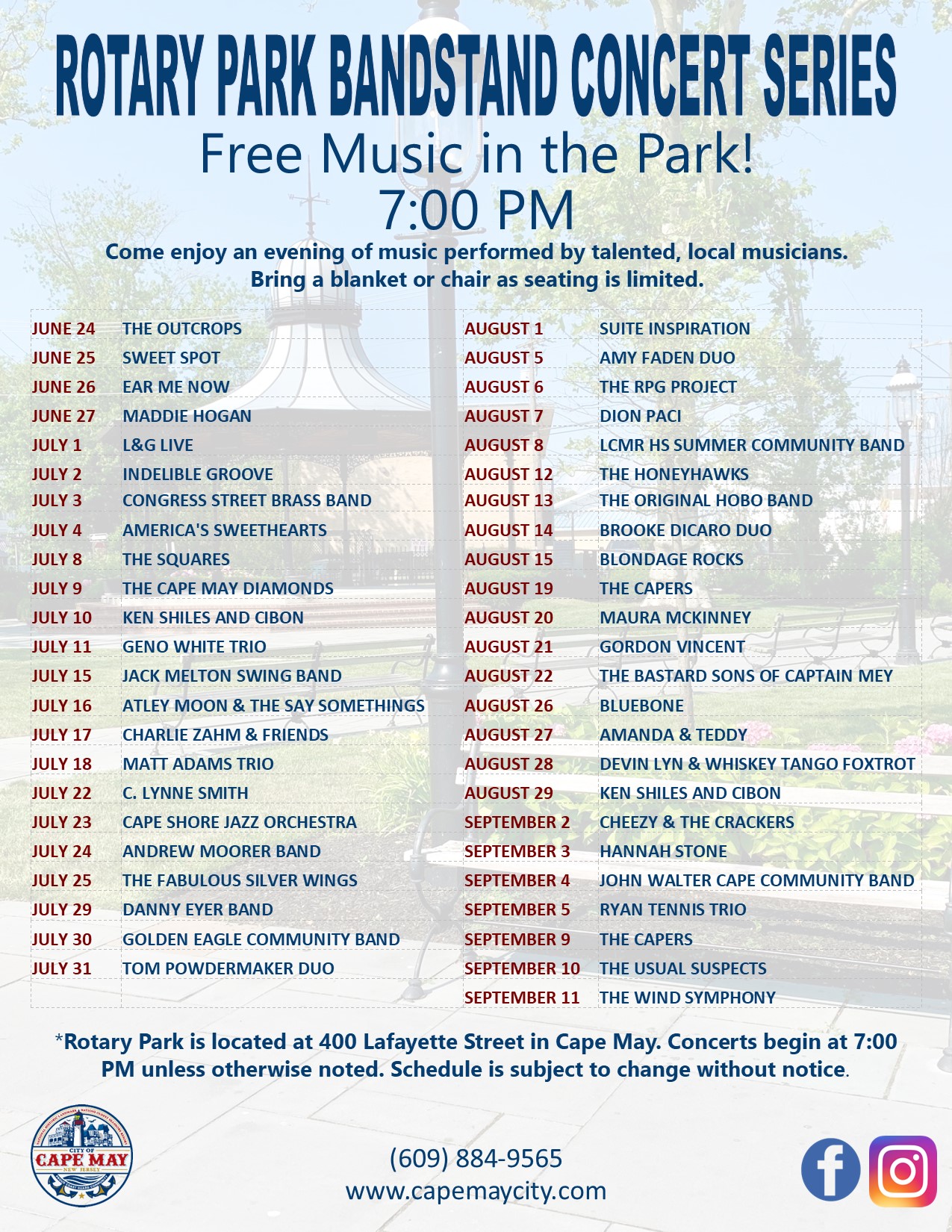 City of Cape May, NJ Rotary Park Concerts